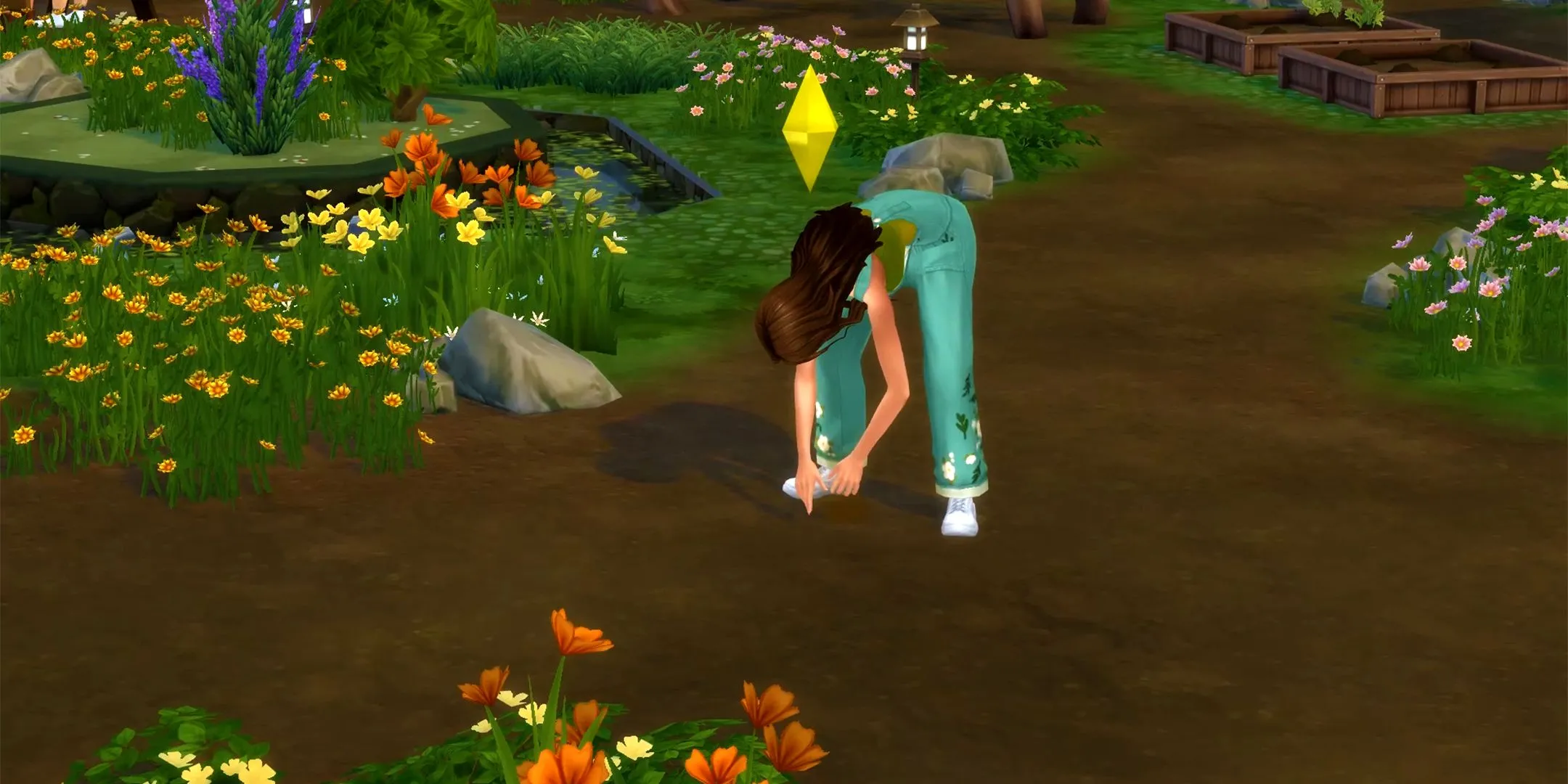 Bảng Fables trong The Sims 4 Everdew nơi tìm hạt giống Aura Blossom