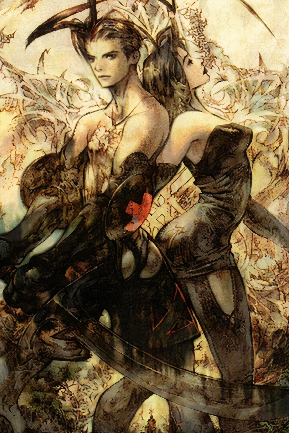 Bìa game Vagrant Story, với nhân vật chính Ashley Riot đứng trong thành phố Lea Monde đầy bí ẩn, một kiệt tác đồ họa 3D trên PS1.