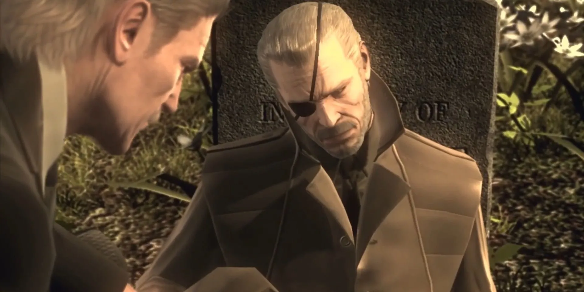 Big Boss và Snake tại nghĩa trang trong Metal Gear Solid 4