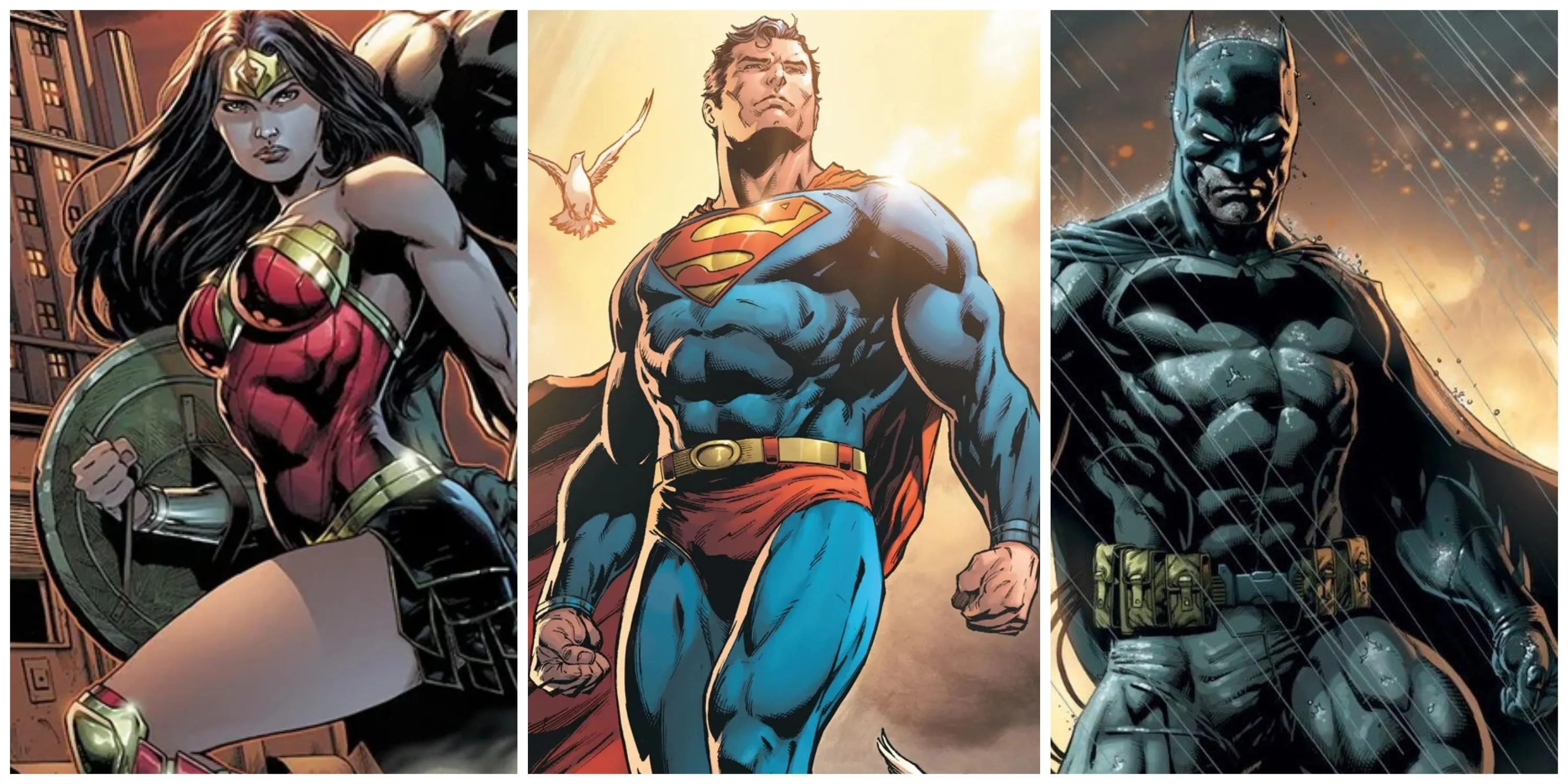 Bộ ba siêu anh hùng biểu tượng của DC Comics: Wonder Woman, Superman và Batman, thể hiện tầm ảnh hưởng sâu rộng