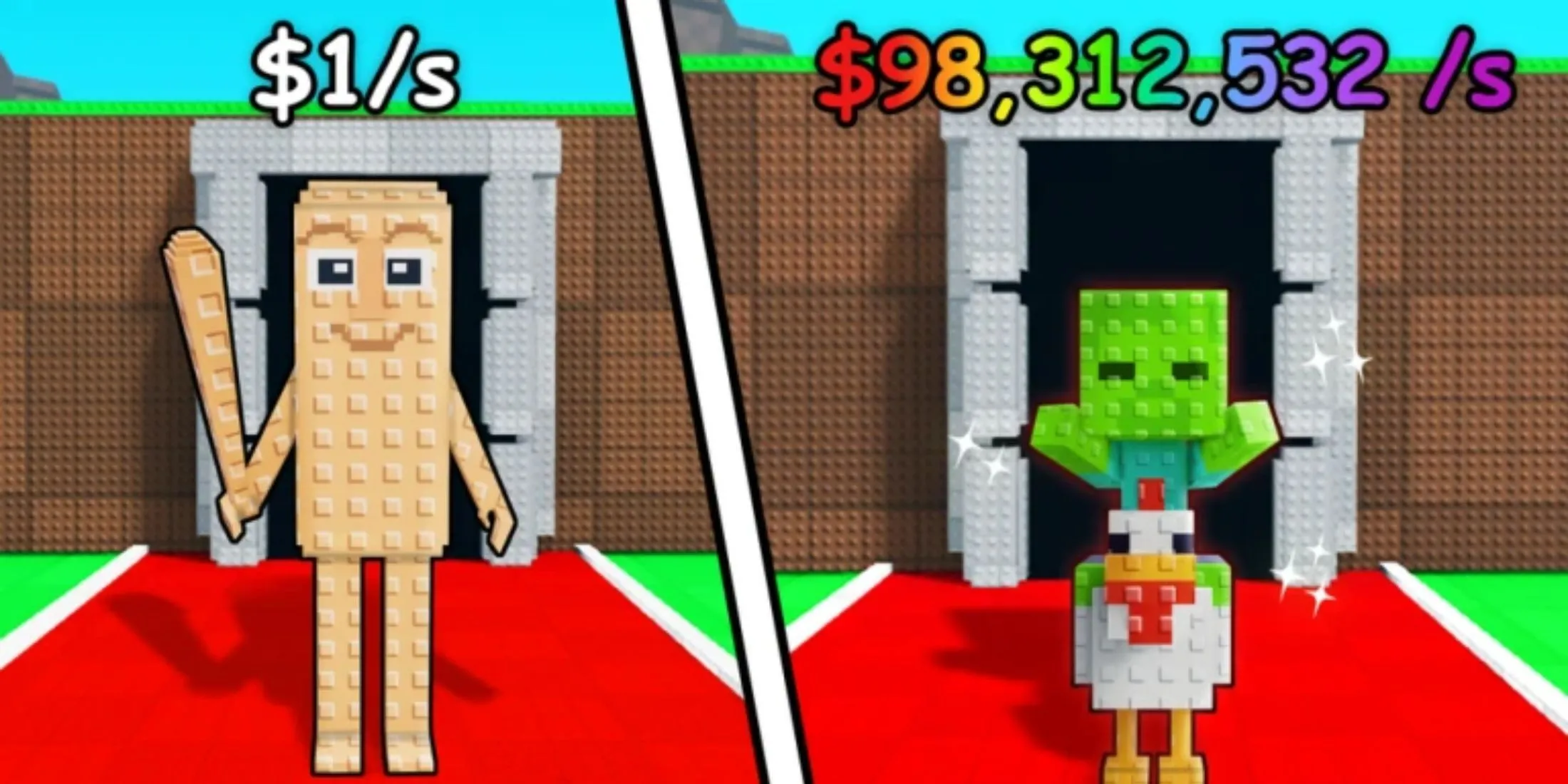 Các nhân vật meme đa dạng trong thế giới Steal a Meme trên Roblox