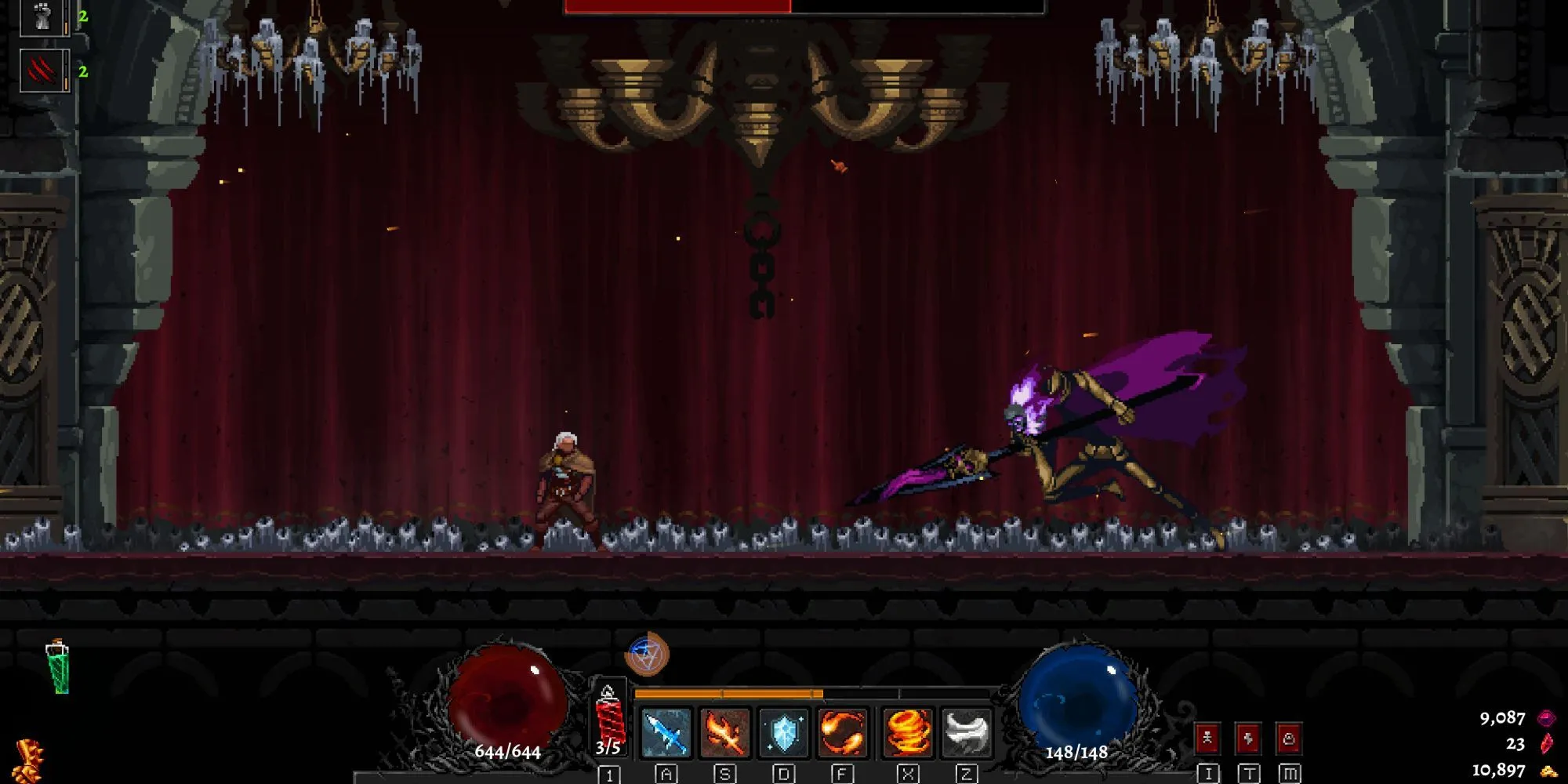 Cảnh chiến đấu với boss đầy thử thách trong game Dragon Is Dead