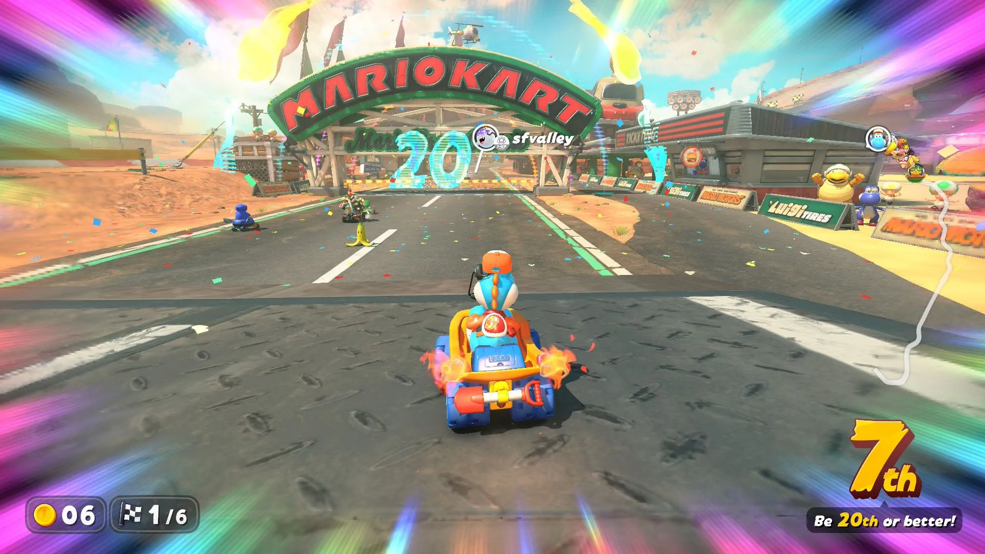 Chế độ Knockout Tour tuyệt vời trong Mario Kart World, mang lại trải nghiệm đua xe căng thẳng