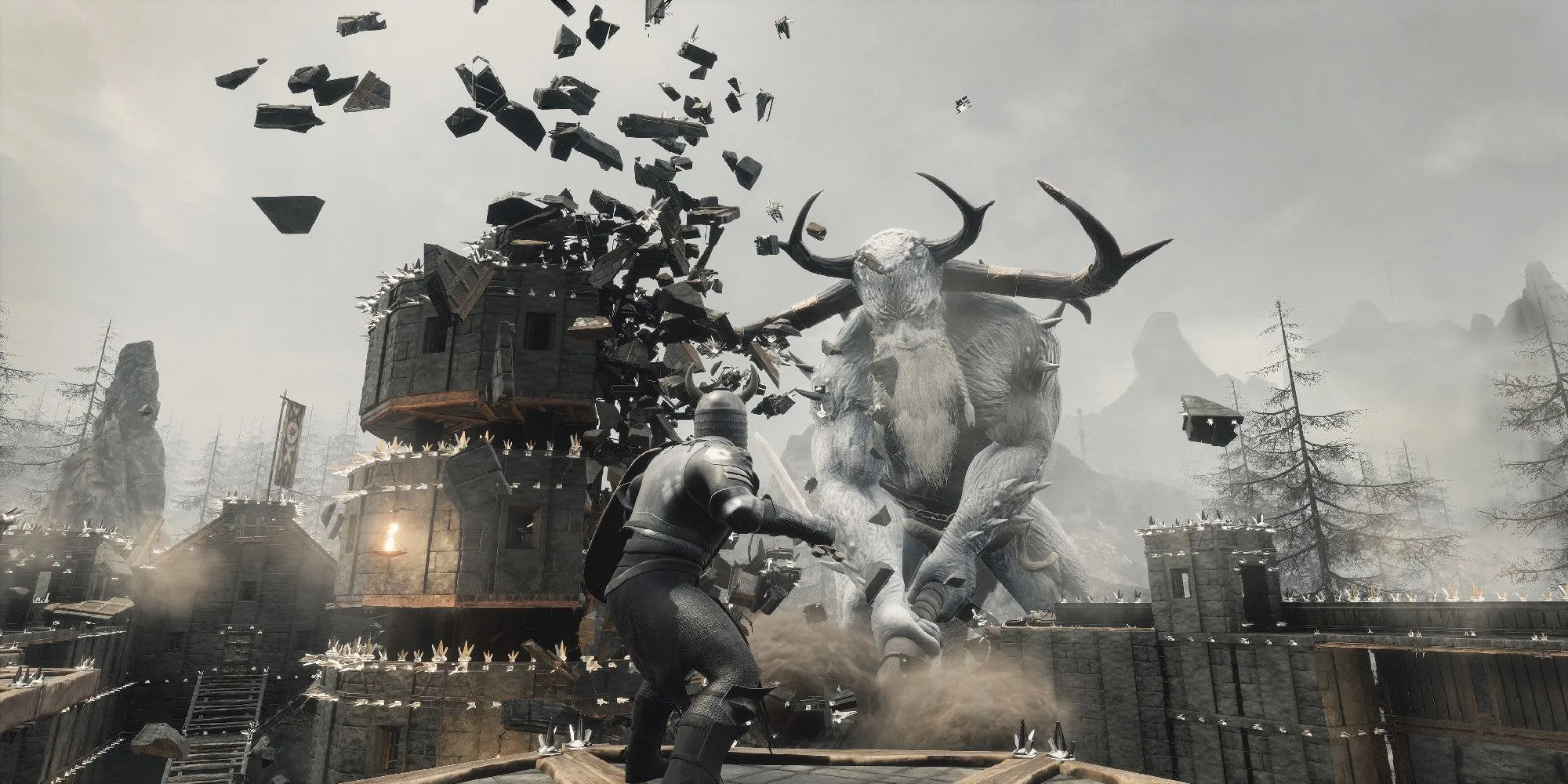 Conan Exiles fighting an avatar