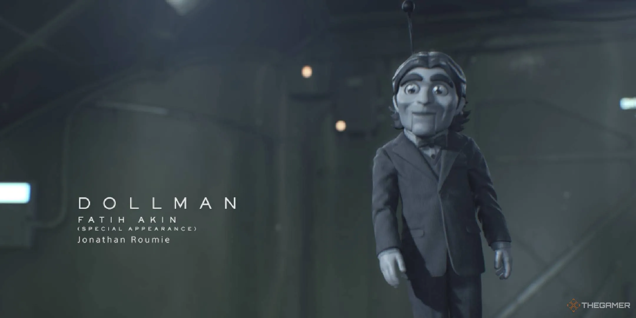 Dollman, linh hồn bị mắc kẹt trong búp bê, xuất hiện trên cầu tàu DHV Magellan trong Death Stranding 2