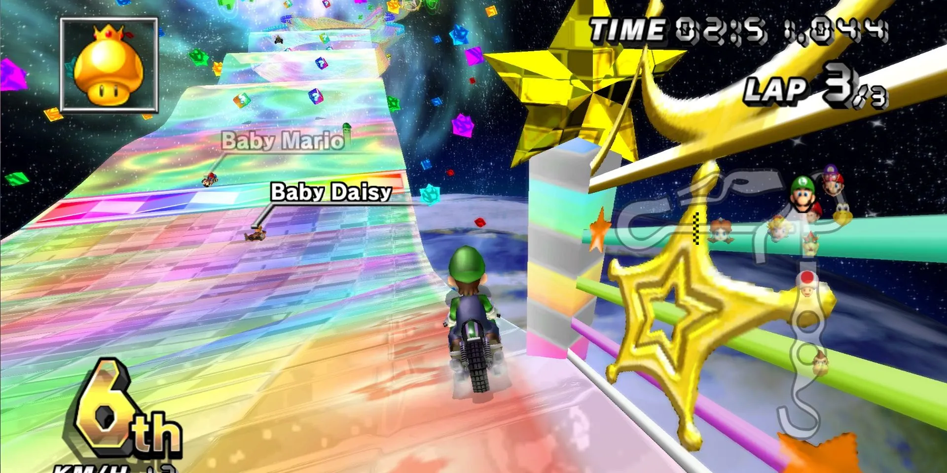 Đua xe trong vai Luigi trên Mario Kart Wii