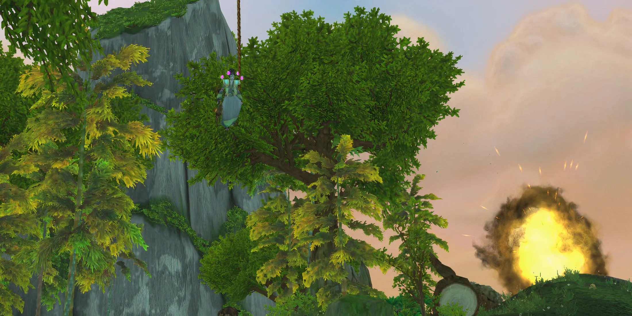 Game thủ hạ cánh xuống Rừng Ngọc Bích đầy bí ẩn tại Pandaria trong World of Warcraft