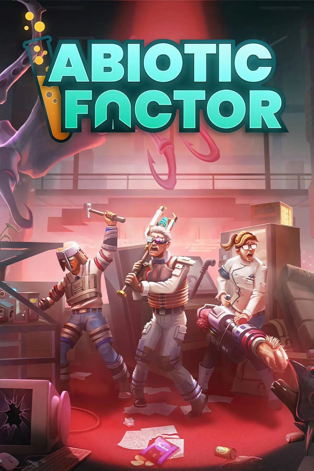 Hình ảnh bìa của tựa game sinh tồn co-op Abiotic Factor, gợi lên không khí khám phá và phiêu lưu bí ẩn trong thế giới ngầm