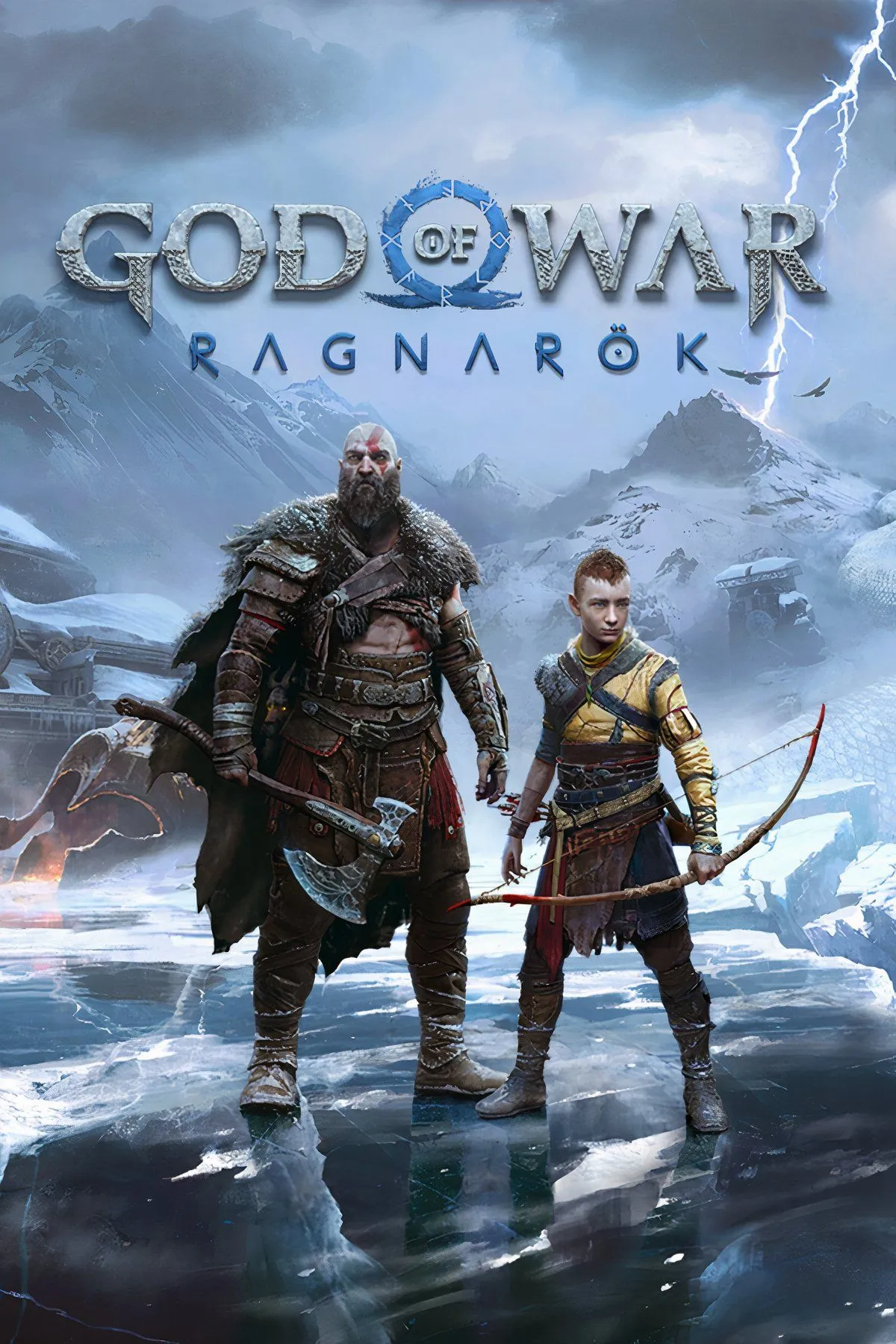 Hình ảnh bìa game God of War Ragnarok, độc quyền PlayStation