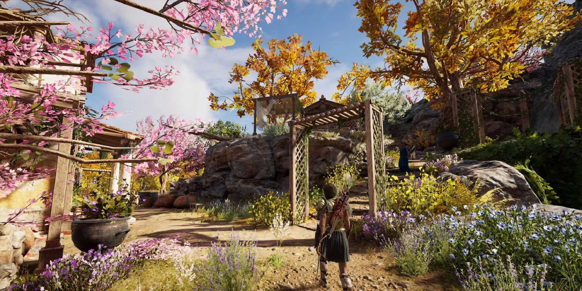 Kassandra khám phá Lalaia trong thế giới Hy Lạp cổ đại của Assassin's Creed Odyssey.