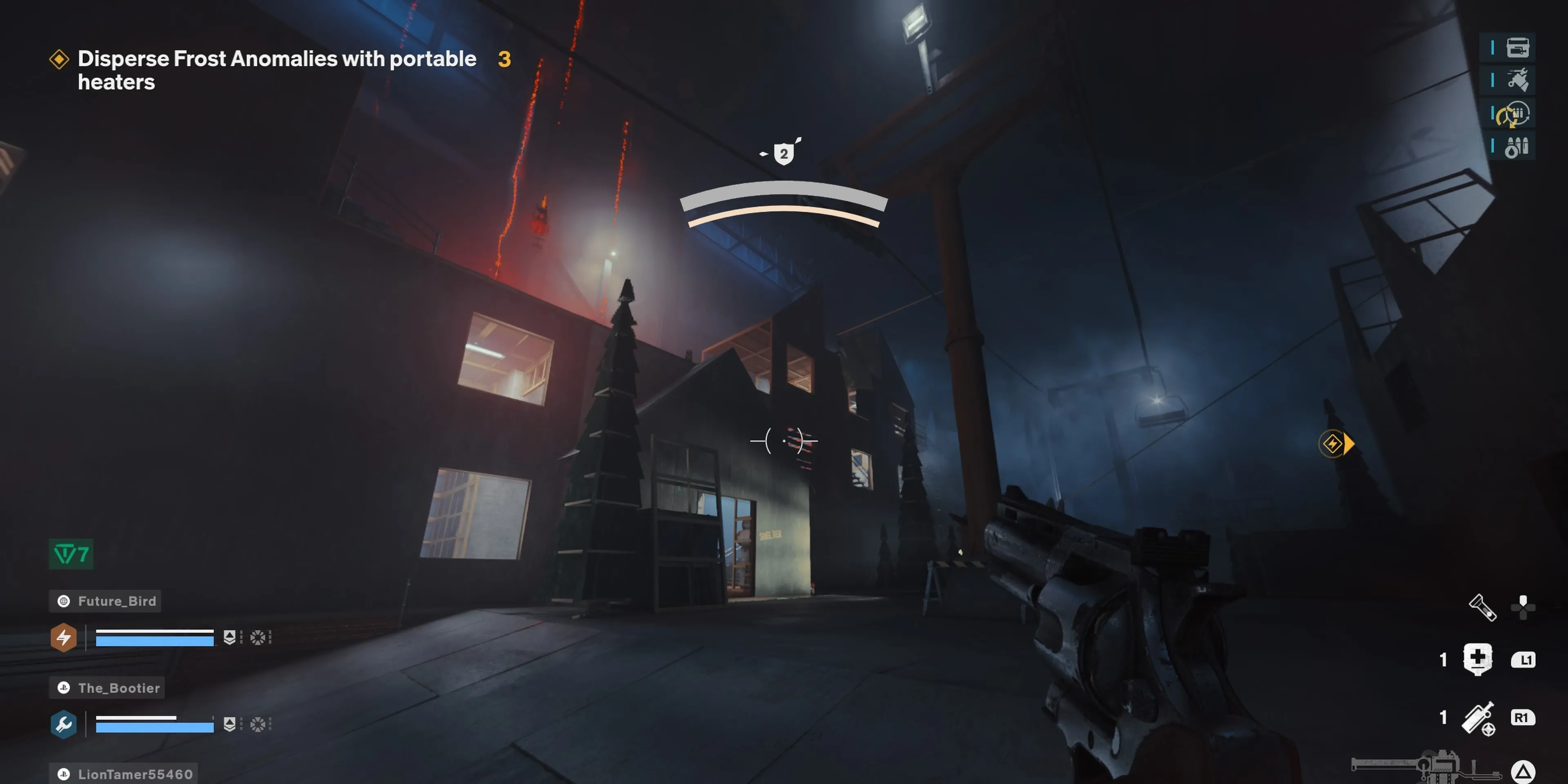 Khung cảnh môi trường trong game FBC Firebreak, gợi nhớ đến Oldest House của Control