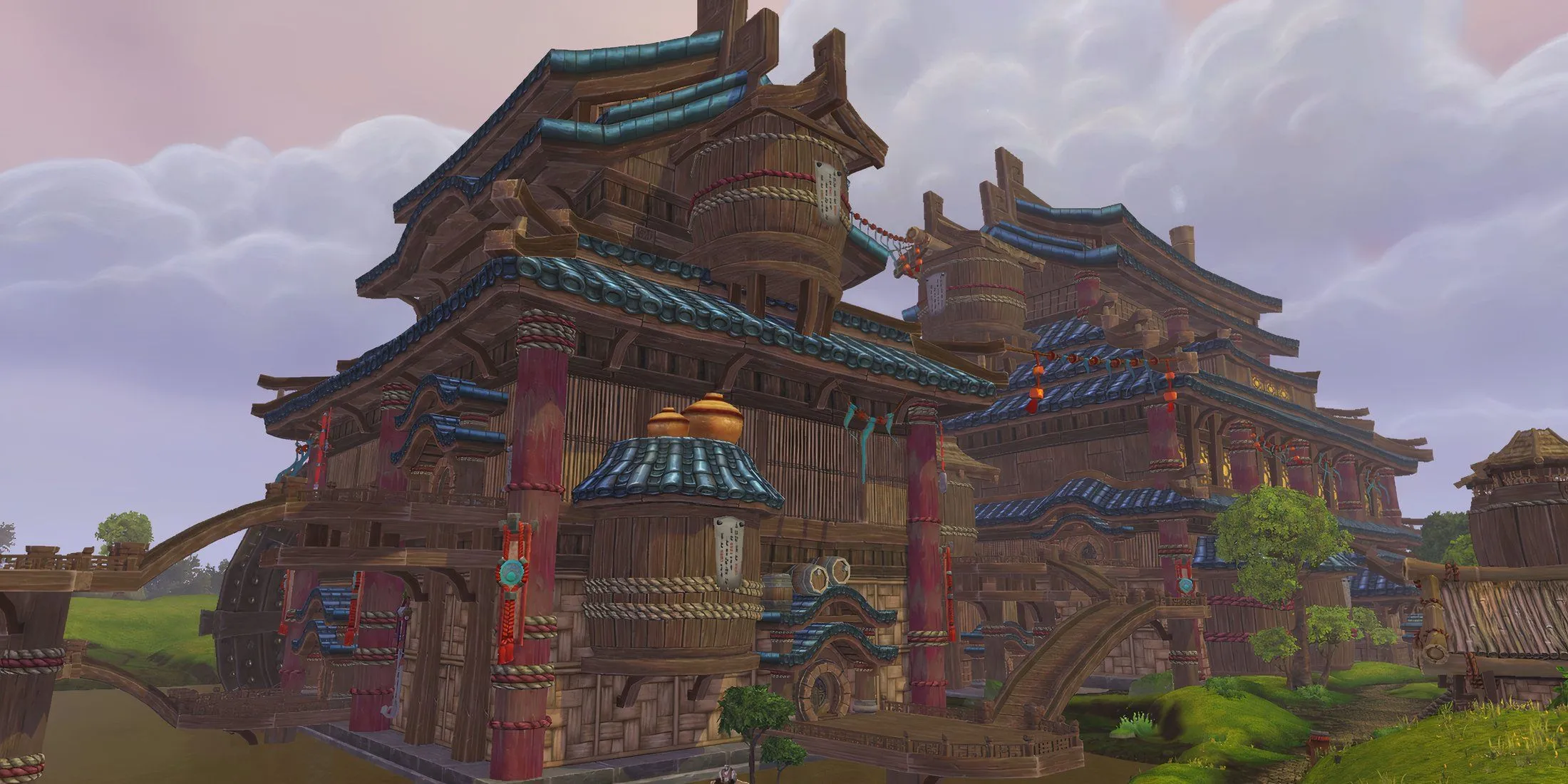 Khung cảnh sôi động bên trong Stormstout Brewery, hầm bia nổi tiếng của gia tộc Stormstout, nơi game thủ WoW Mists of Pandaria sẽ cùng Chen và Li Li khám phá bí mật