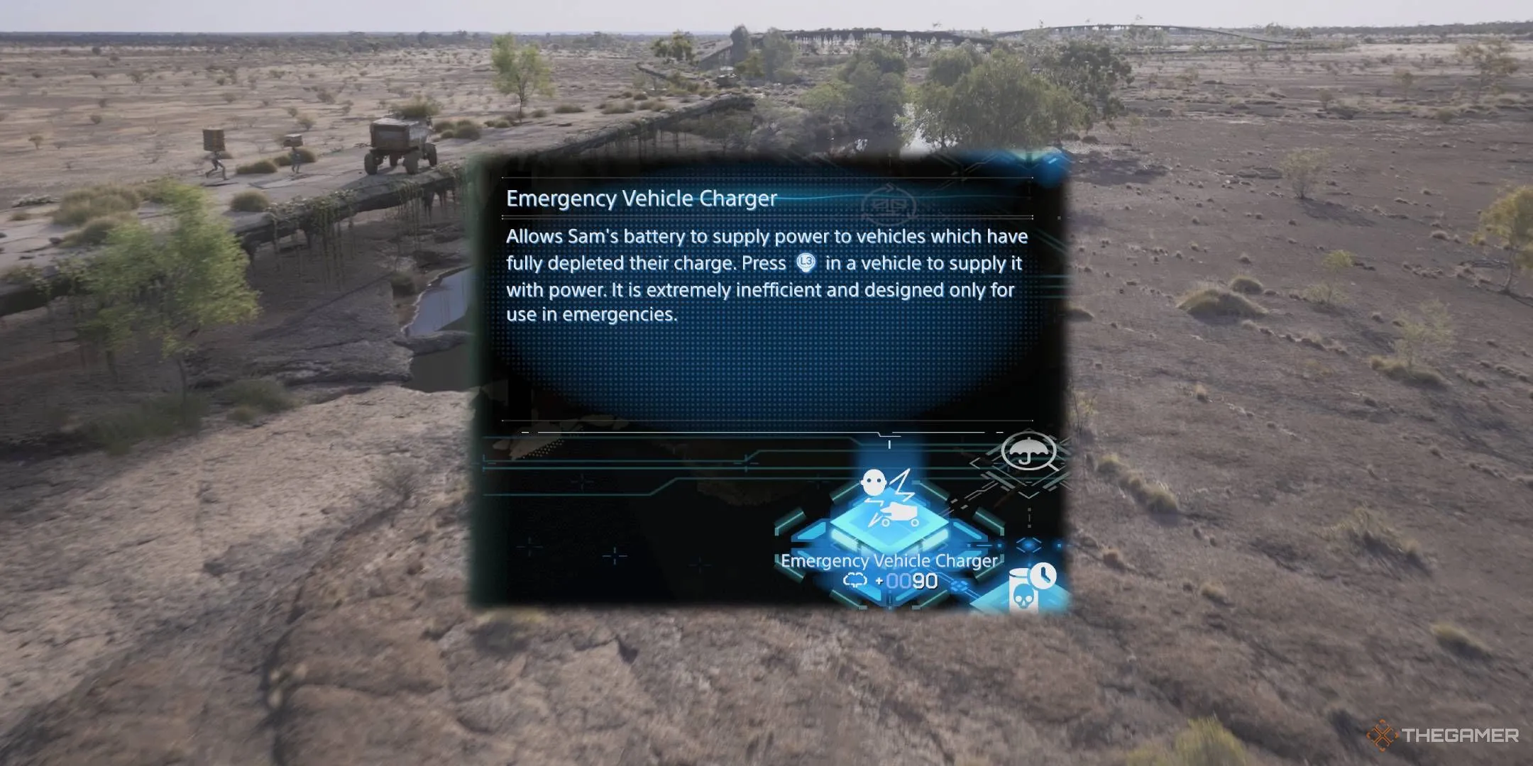 Mô tả kỹ năng Emergency Vehicle Charger trong Death Stranding 2 On the Beach