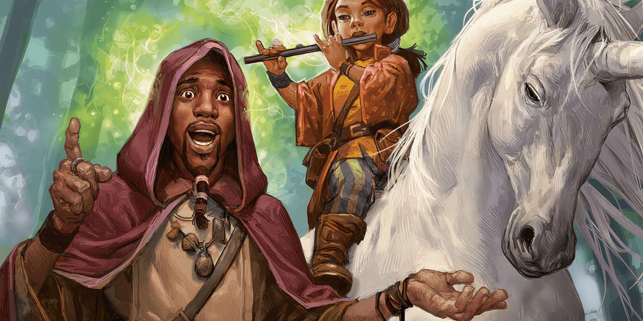 Một Bard sử dụng kỹ năng Inspiration hỗ trợ đồng đội trong Dungeons & Dragons, thể hiện sự hợp tác giữa người chơi D&D.