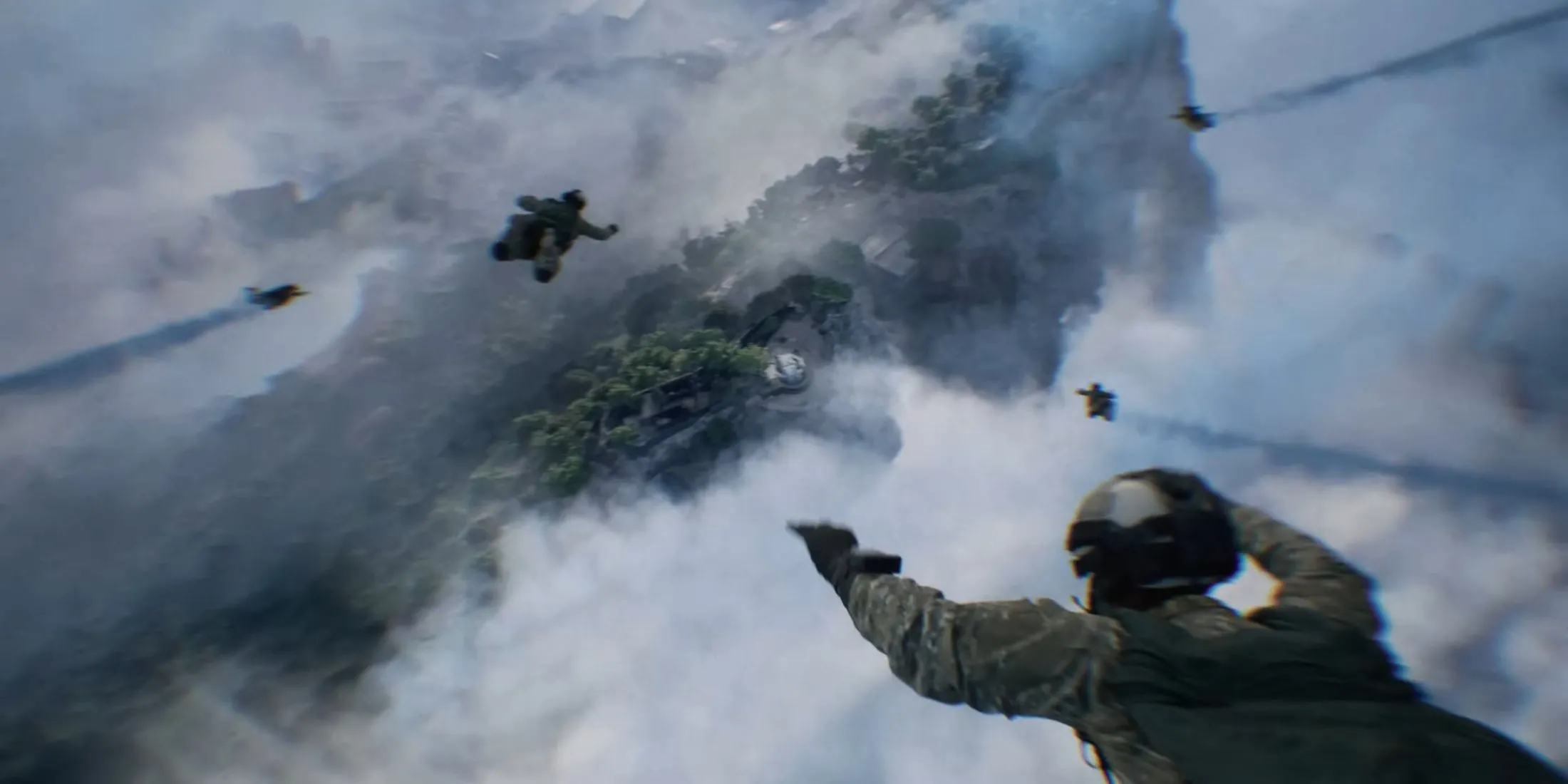 Một khoảnh khắc ấn tượng từ trailer công bố chính thức của Battlefield 2042, gợi nhắc về bối cảnh tương lai đầy biến động.