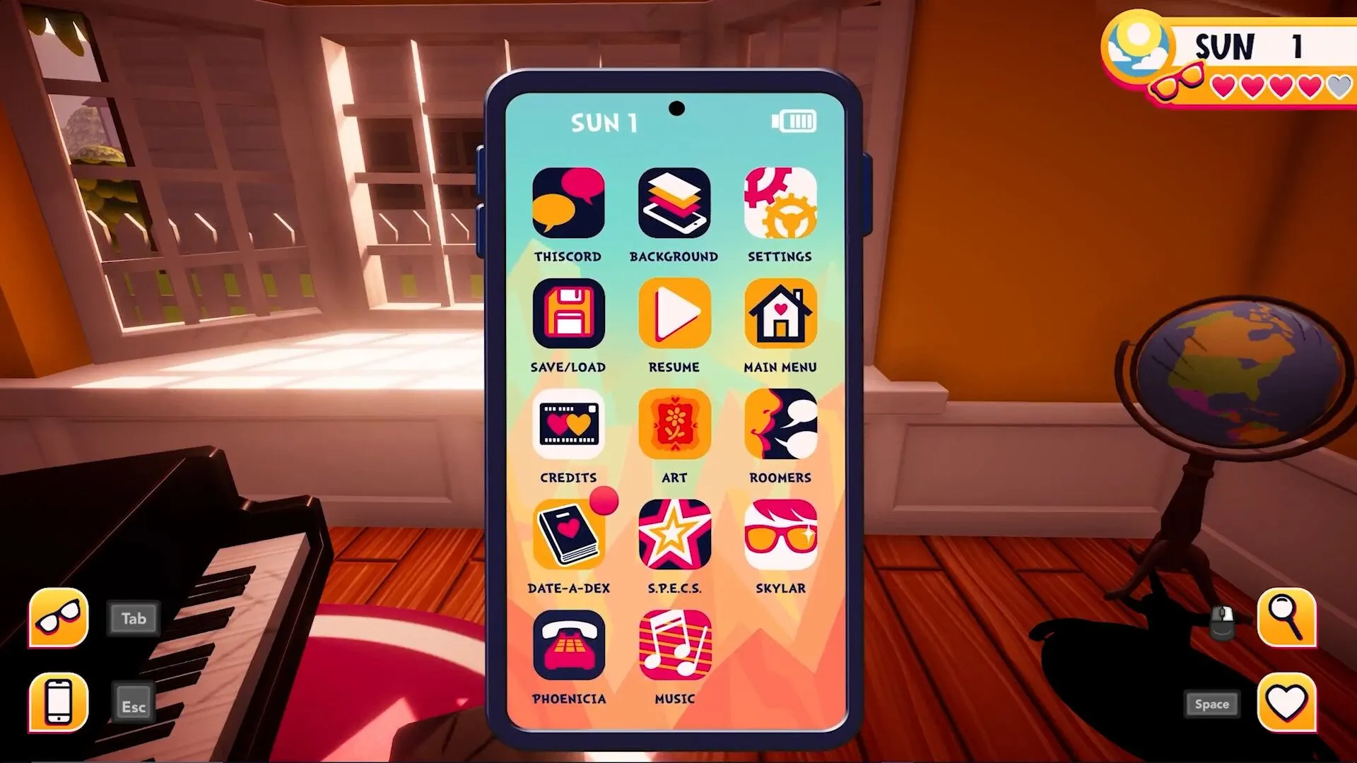 Một nhân vật Dateable trong game Date Everything! với thiết kế độc đáo.
