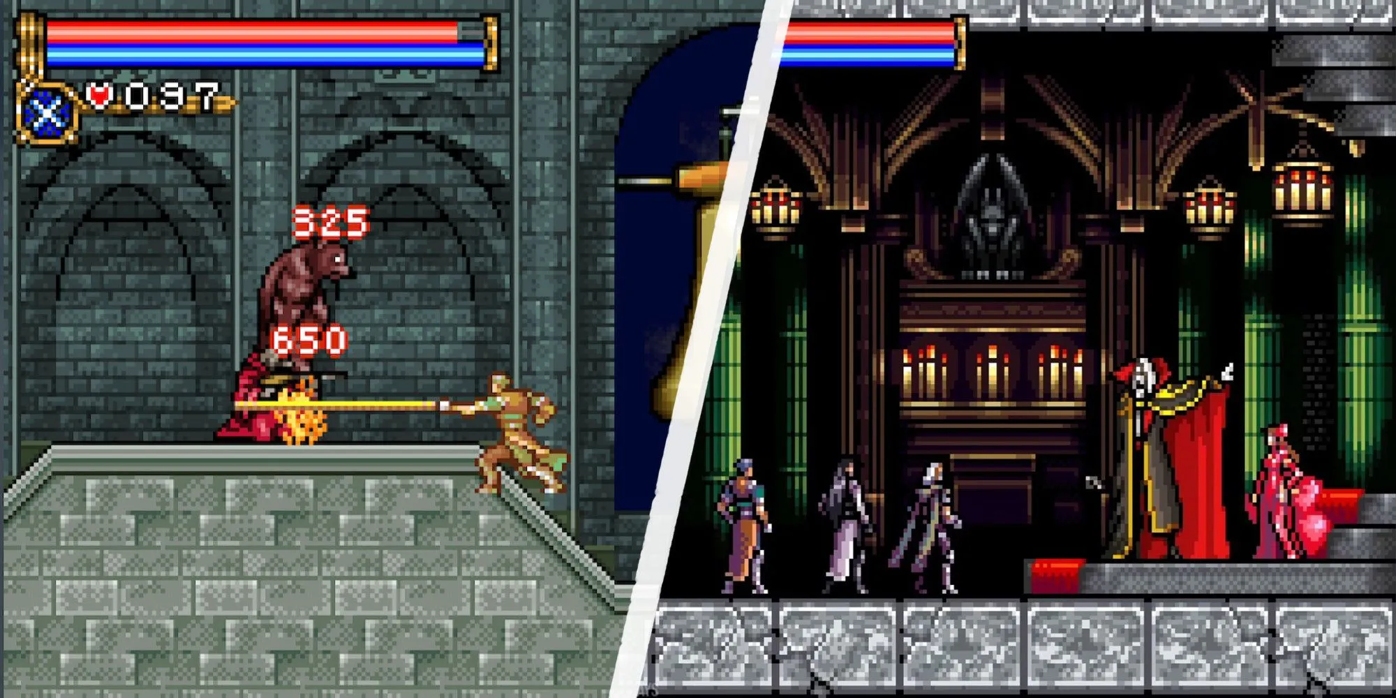Nathan đối đầu với Dracula và quái vật khác trong Castlevania: Circle of the Moon