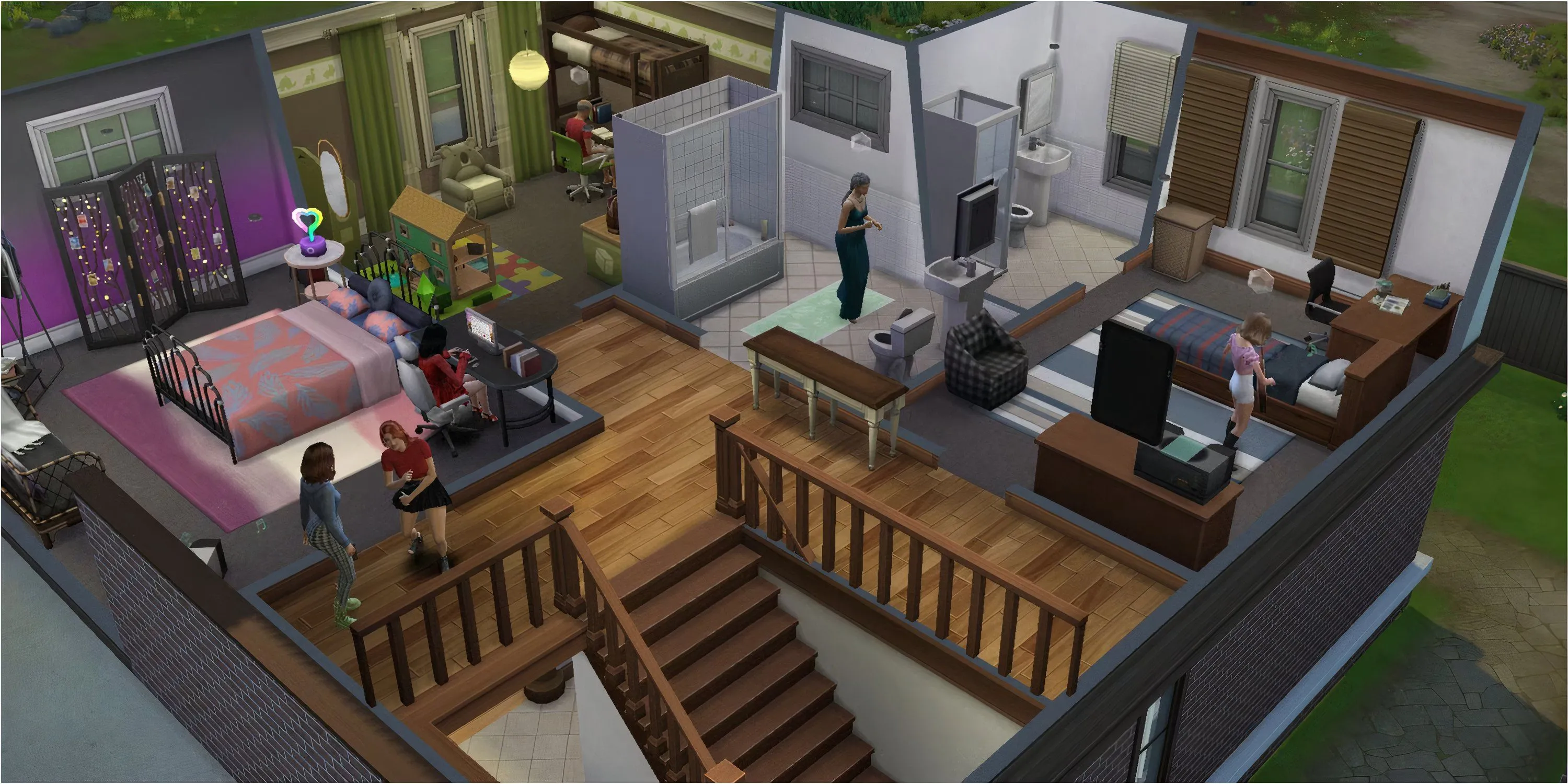 Ngôi nhà BridgeCreek Drive của gia đình Price, bối cảnh tuyệt vời cho câu chuyện tuổi học trò Sims 4