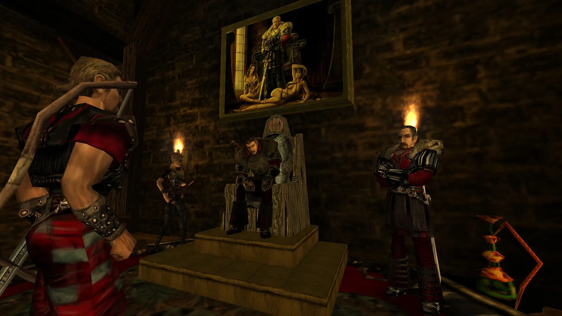Nhân vật chính trong game Gothic đứng trước một công trình cổ kính, khám phá thế giới rộng lớn đầy bí ẩn.