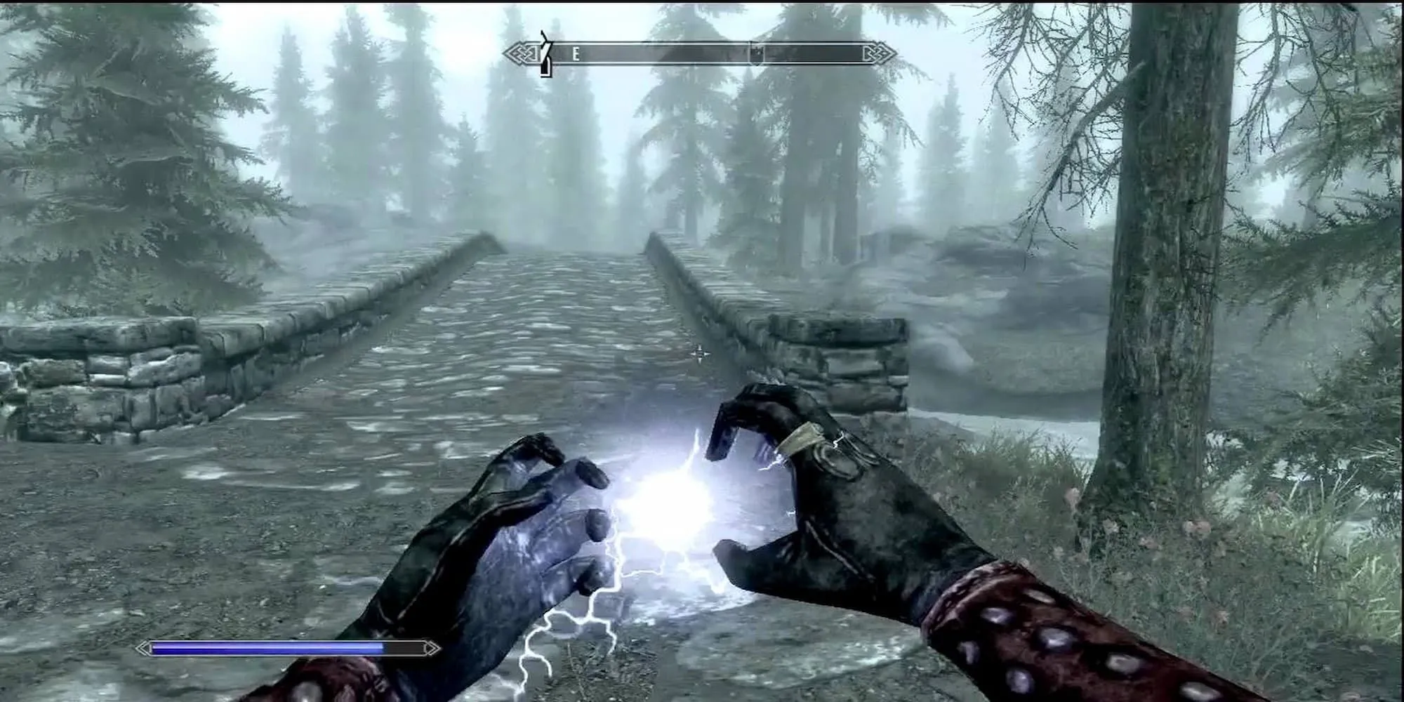 Nhân vật sử dụng phép thuật Lôi trong The Elder Scrolls V: Skyrim.