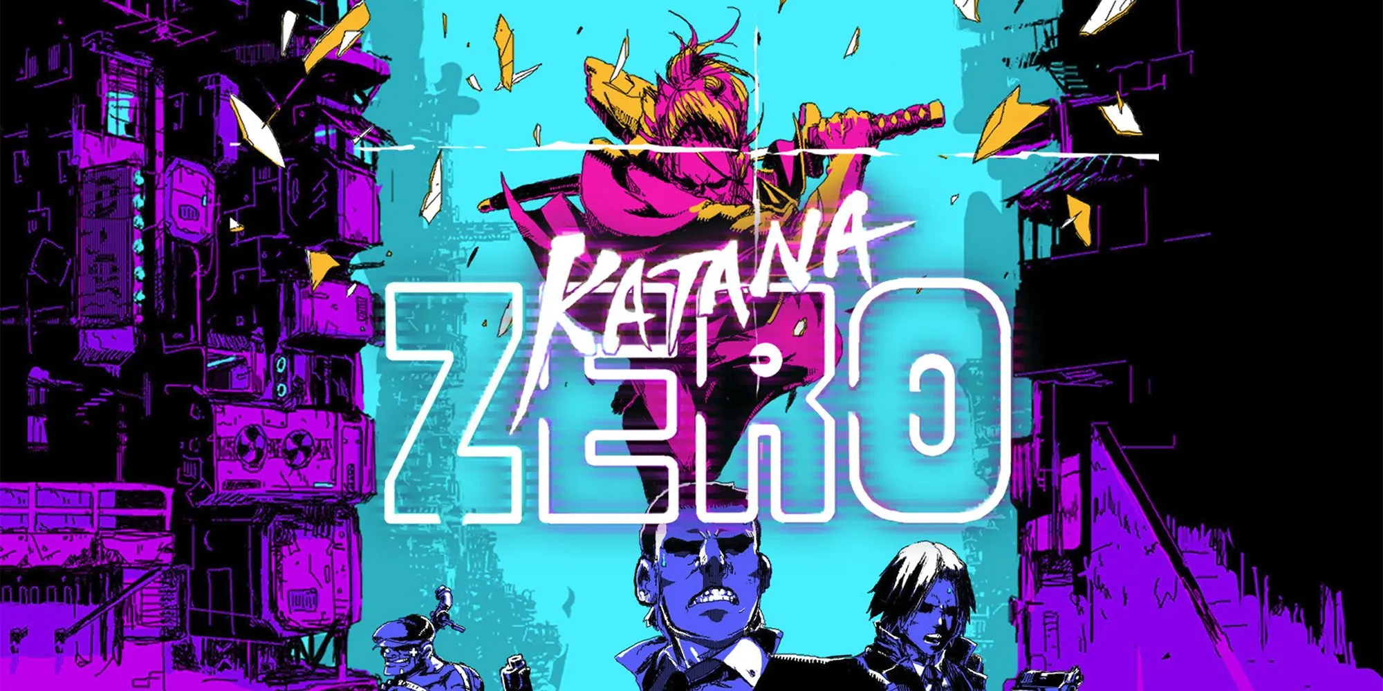 Nhân vật Zero tấn công kẻ thù bằng kiếm trong Katana Zero