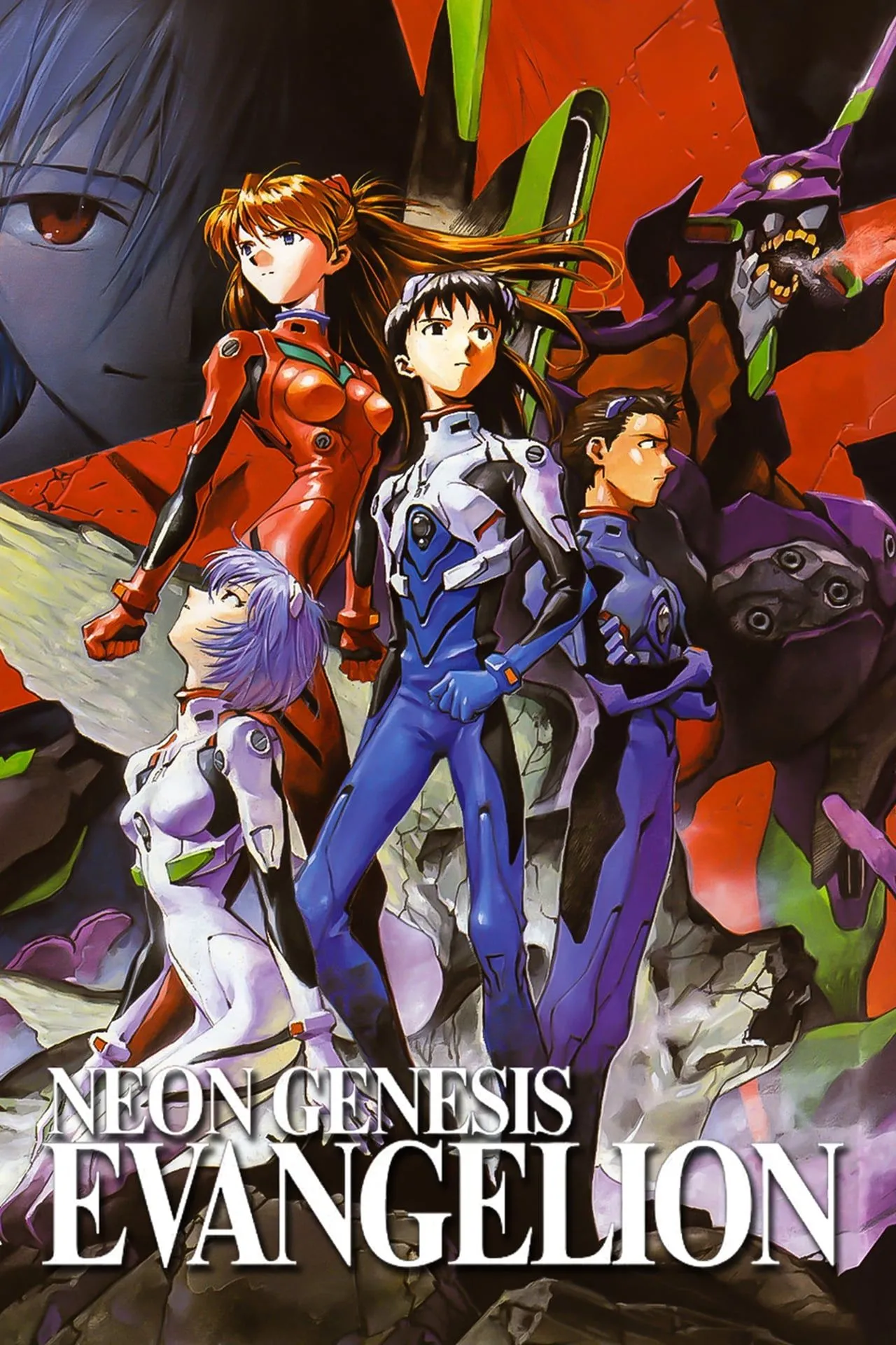 Tấm poster kinh điển của anime Neon Genesis Evangelion với Shinji và EVA-01