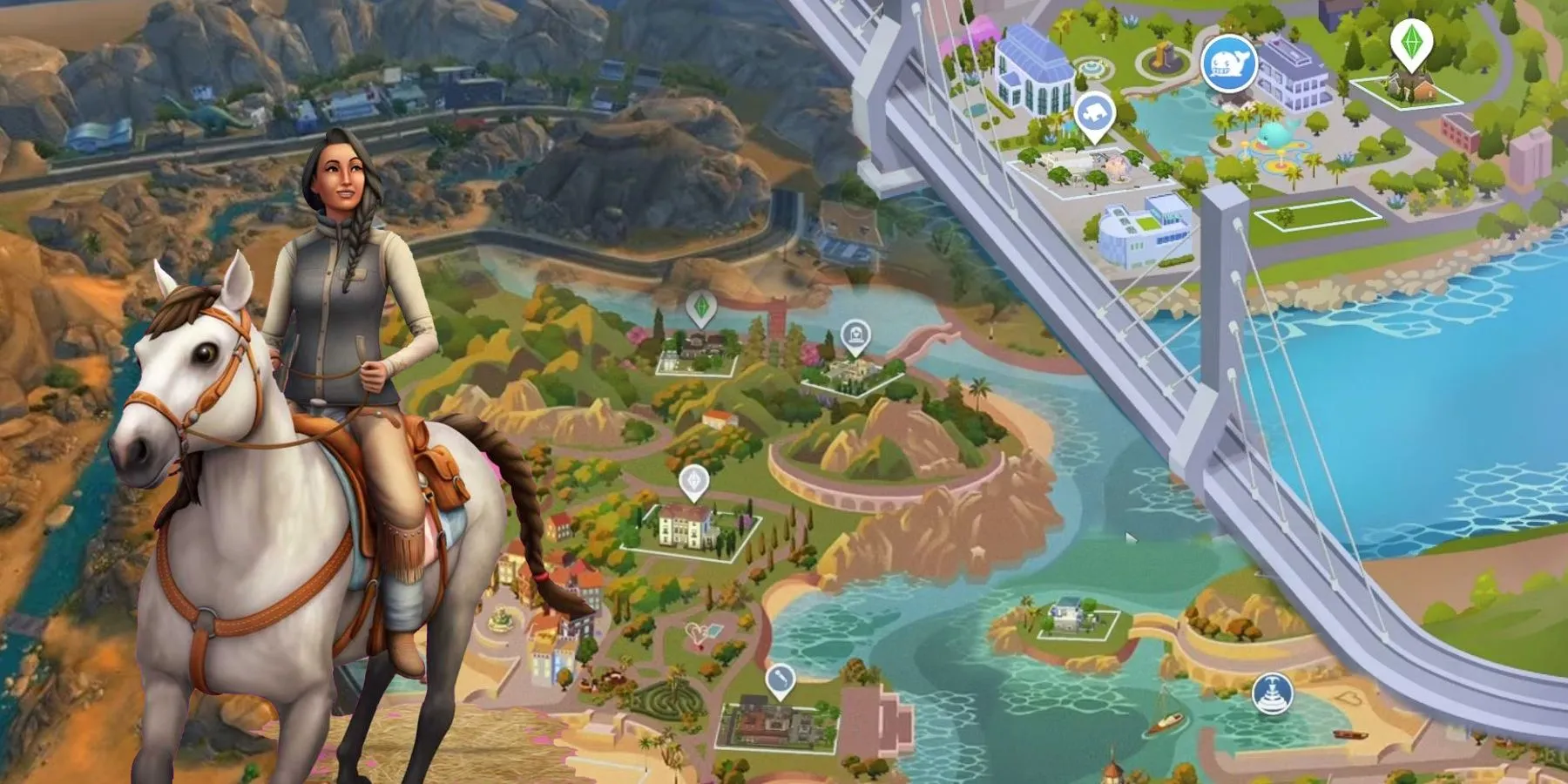 Tất cả các thế giới đa dạng và rộng lớn trong The Sims 4 đang chờ bạn khám phá