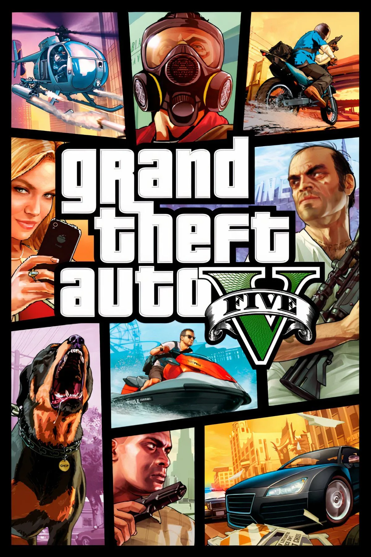 Thành phố Los Santos về đêm với ánh đèn rực rỡ trong Grand Theft Auto 5