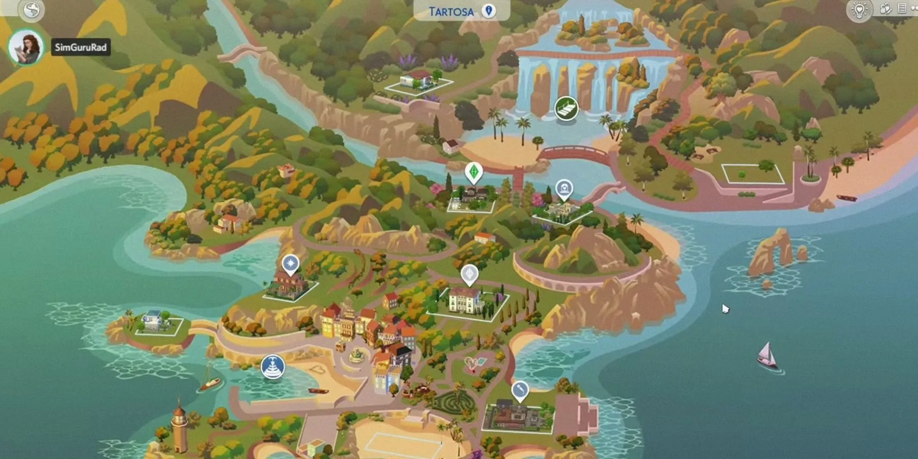 Toàn cảnh Tartosa, thế giới mới trong The Sims 4 với phong cách kiến trúc Địa Trung Hải lãng mạn.