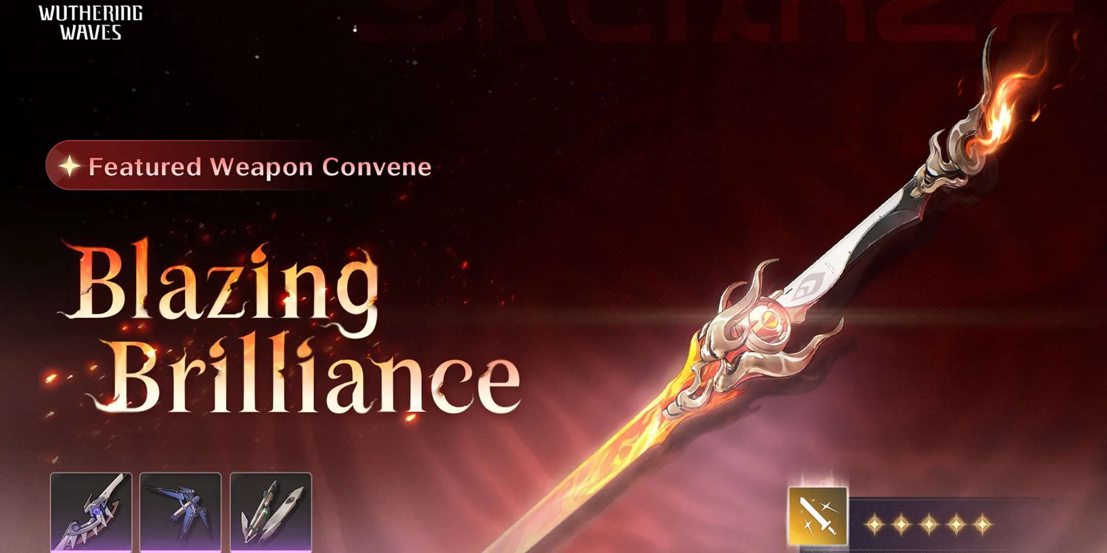 Vũ khí Blazing Brilliance đi kèm banner Changli Wuthering Waves 2.1