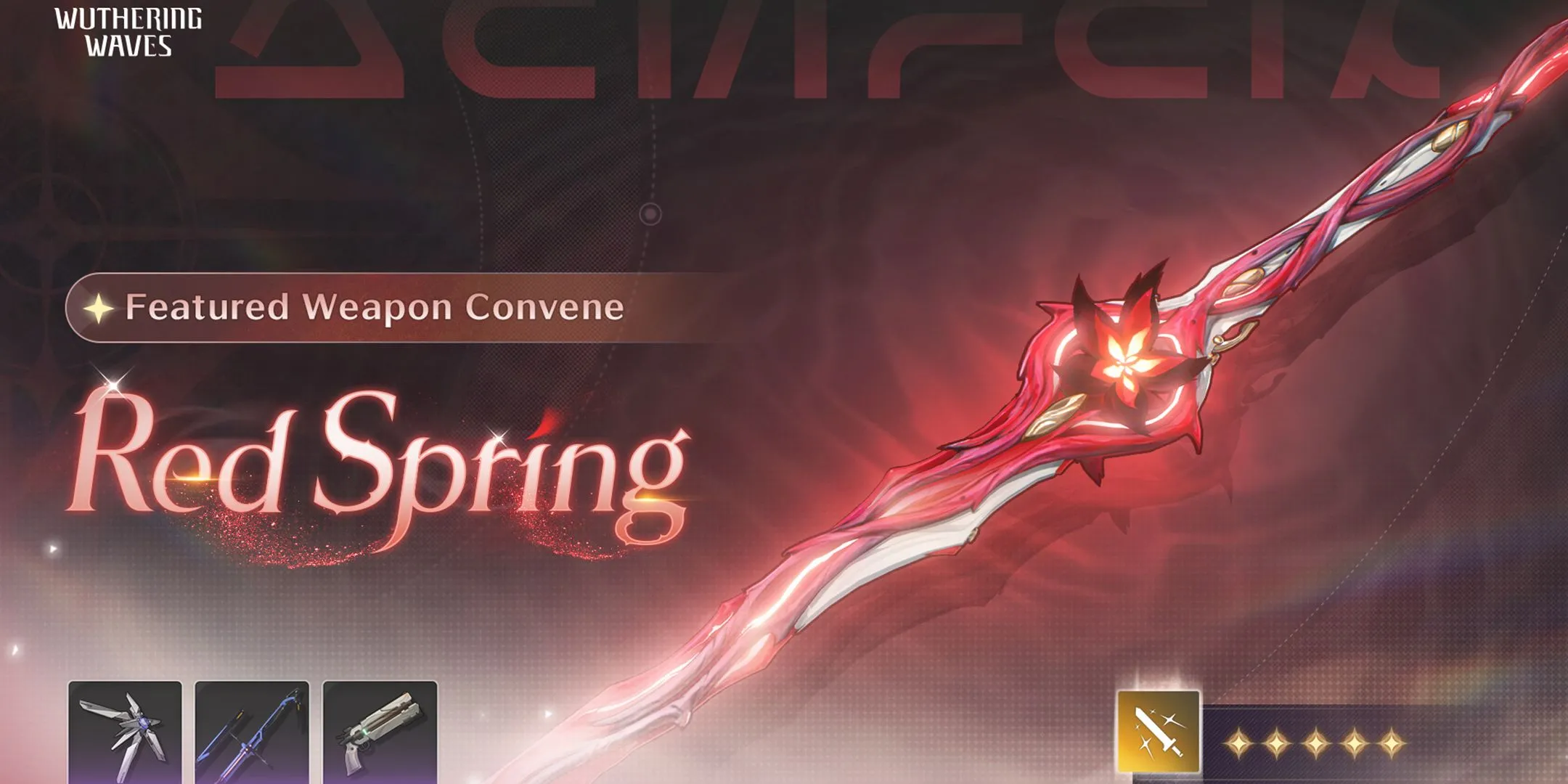 Vũ khí Red Spring đi kèm banner Camellya Wuthering Waves 2.2